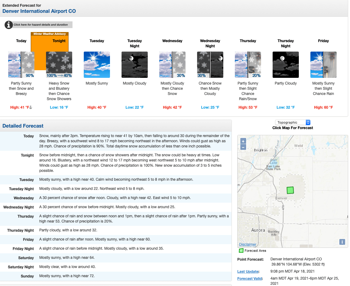 Winter 202021 Is Snowiest in 8Years for Denver, CO and