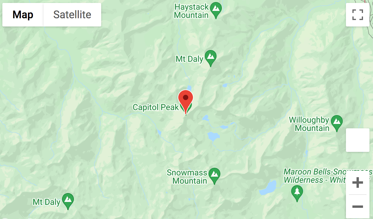 Capitol Peak Colorado Map 3 Aspen, CO Rescuers Injured Attempting to Recover Missing Man Found