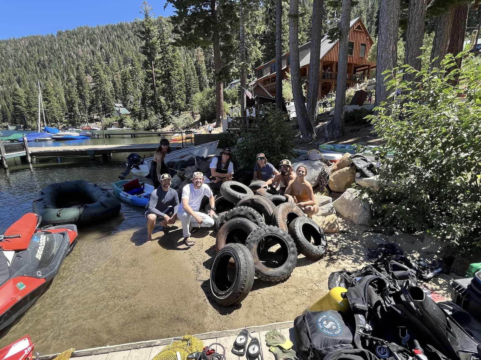Clean Up The Lake Dives Tahoe Basin's “Dirtiest Mile” Yet 3,000lbs