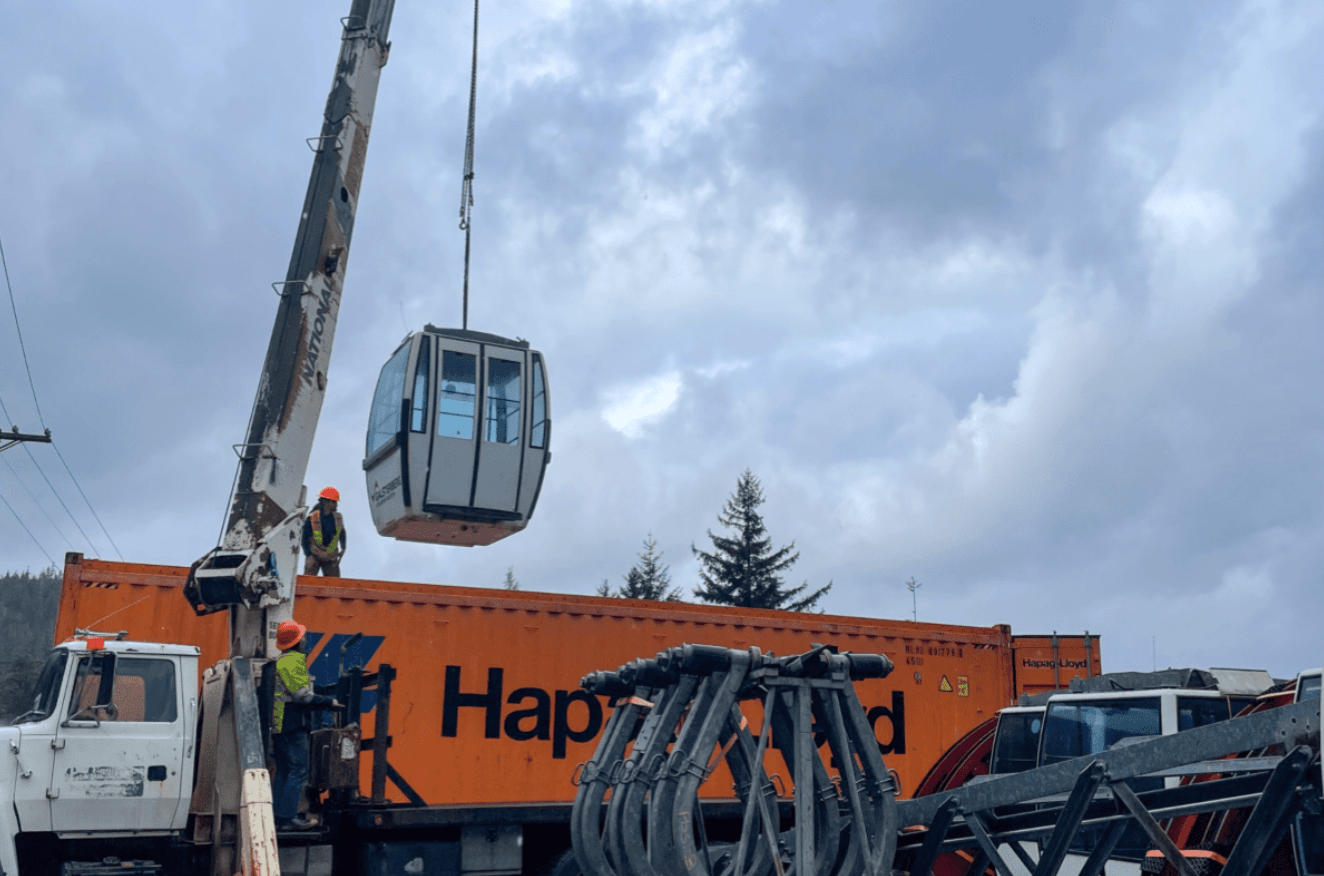 Eaglecrest Ski Area’s New Gondola Arrives in Juneau, AK Design Work