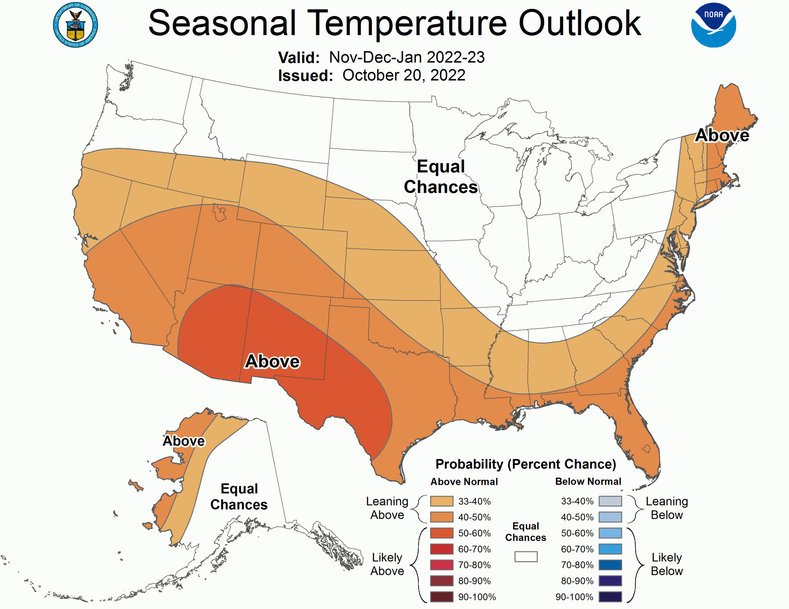 NOAA NovDecJan Outlook Majority of Ski States to See Unseasonably