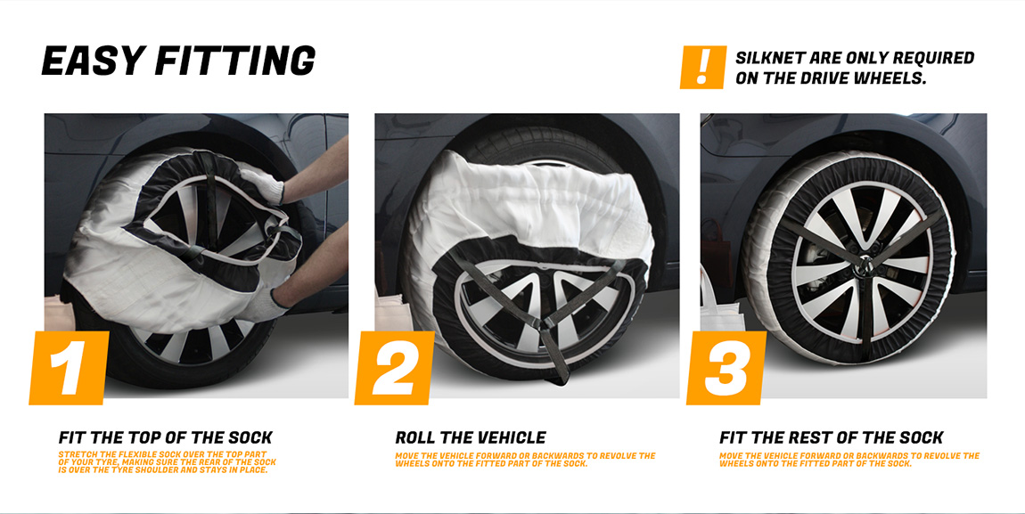 SNOW SOCKS & Tyre Socks for Cars 205/55 16 2055516 205/55 R16