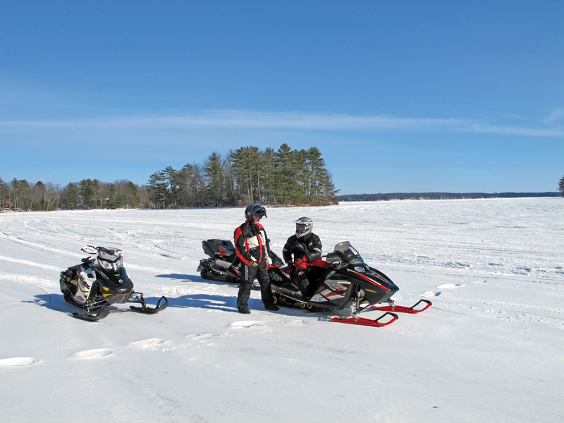 Northwoods Reconciliation Snowmobiling Around Cable, Wisconsin SnowGoer