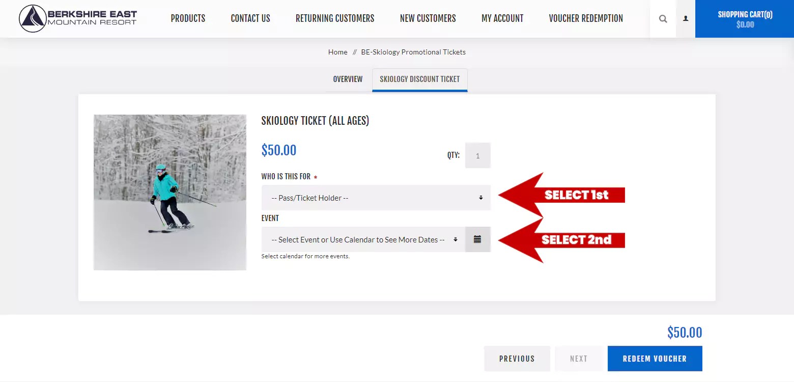 Berkshire East Coupon Redemption Instructions