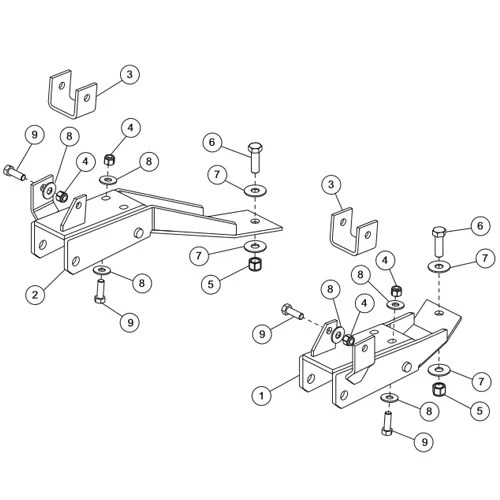 Western Part 679812 Undercarriage Plow Mount Kit GM 2500/3500 1999Up