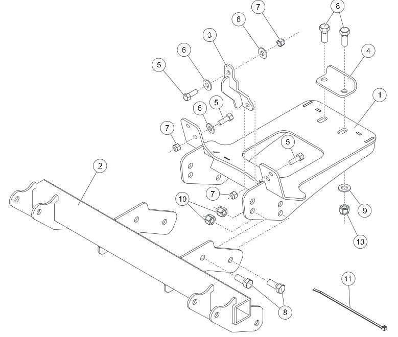 Western SnowEx Part 35145 UTV Plow Mount Kit Polaris General 1000