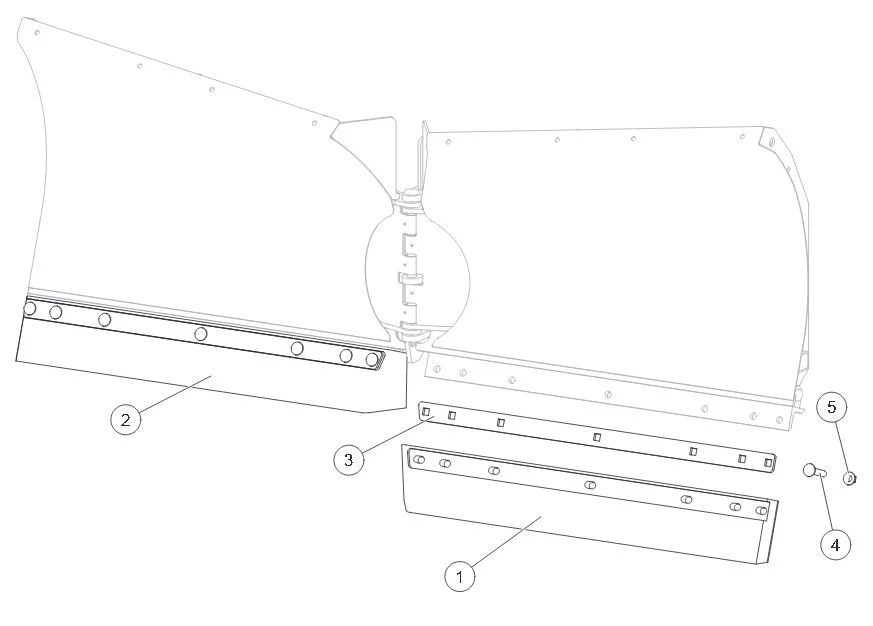 Western SnowEx Part 85219 UTV V Plow 6ft. Poly Cutting Edge Kit