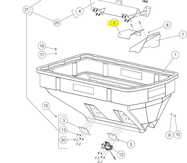 SnowEx Part D5503 Discharge Baffle Extension 7500 Series