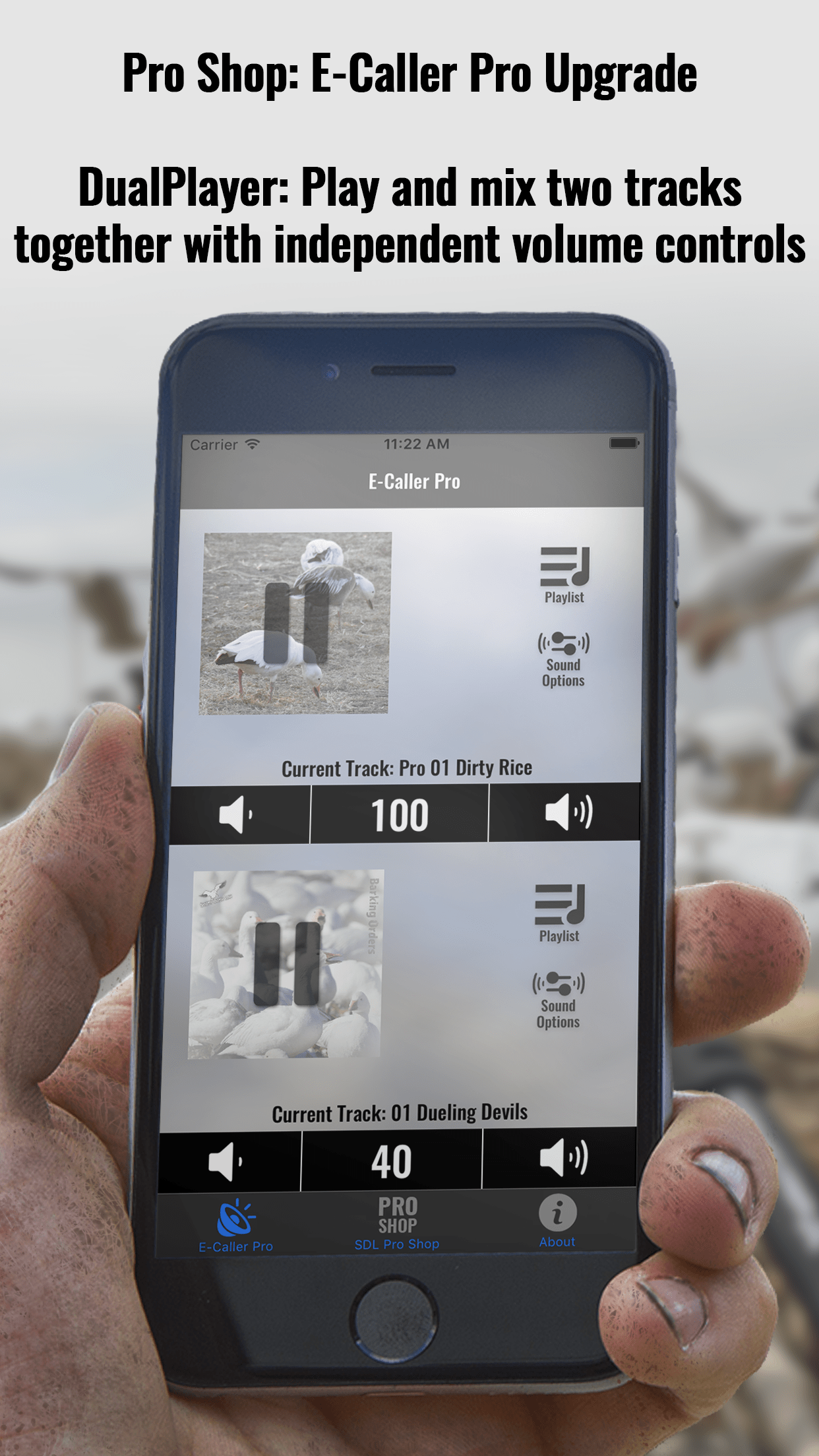 Hunt Snows Ultimate Free Snow Goose ECaller App Snows Down Low