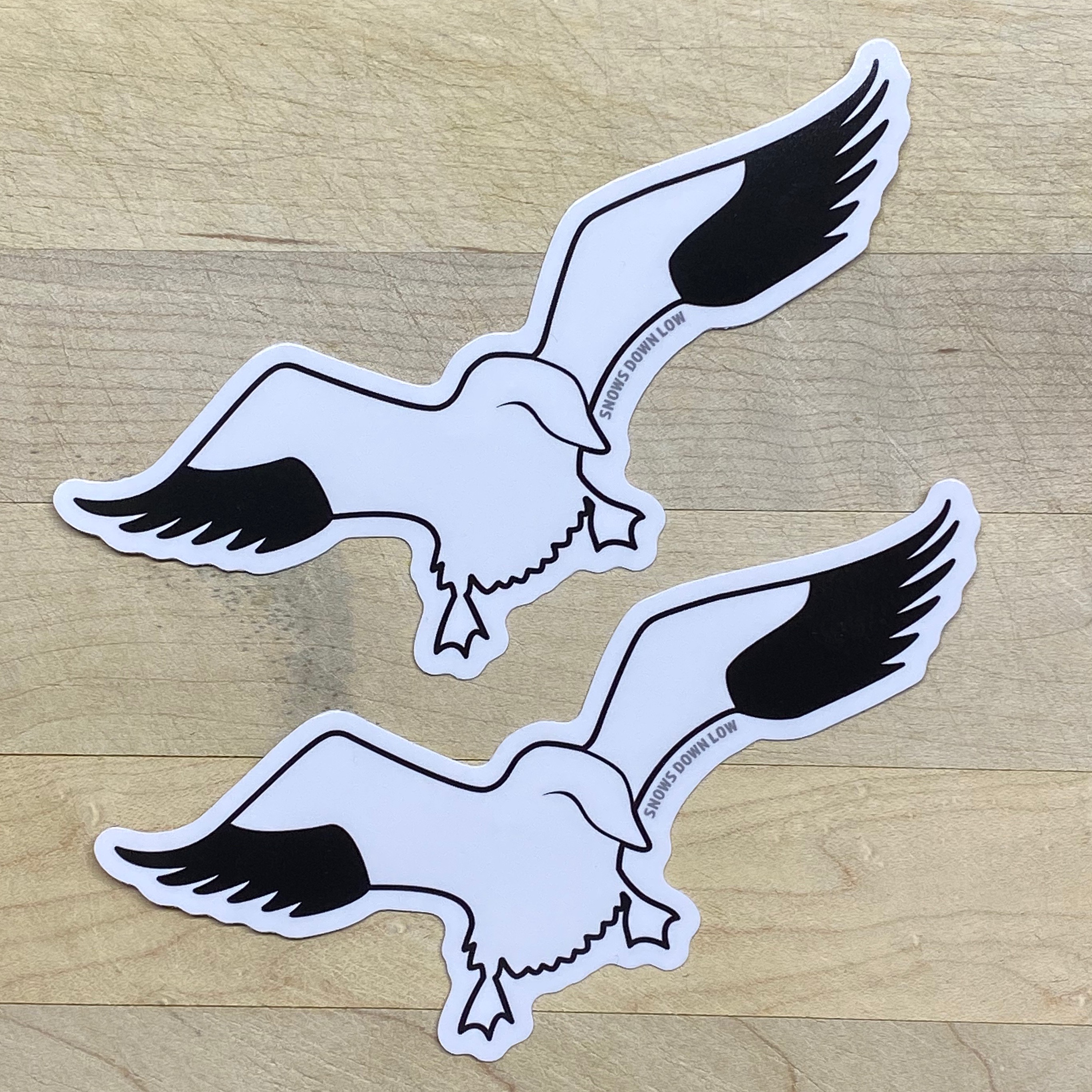 6" Vinyl Snow Goose Stickers Snows Down Low