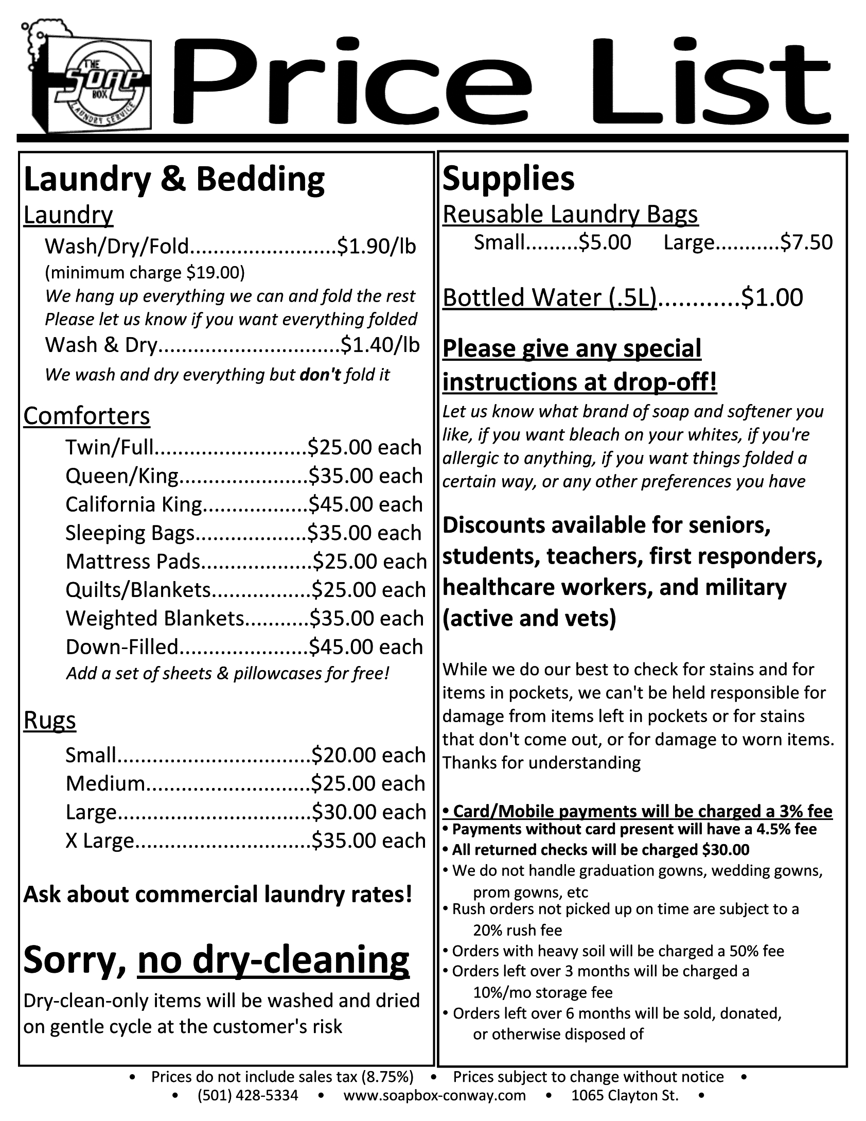 The Soap Box Laundry Service