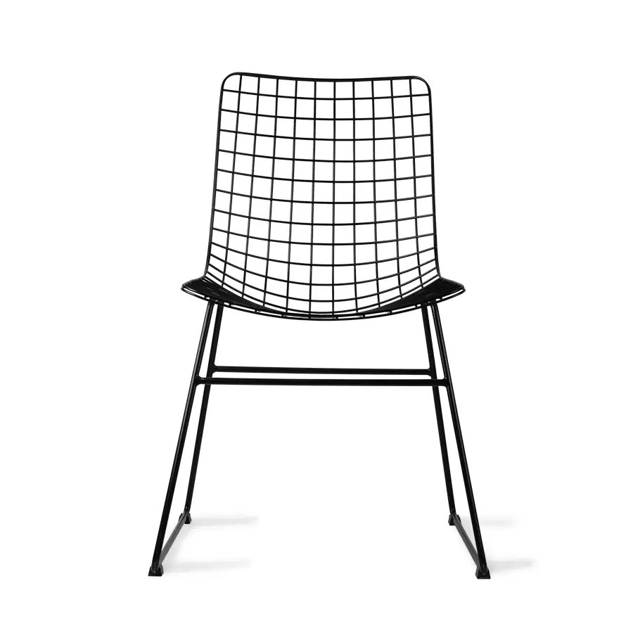 Metal wire chair black Soba 23 Design