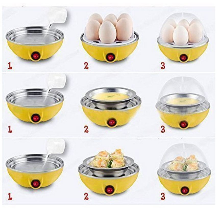 Multifunctional Double Layers Electric Smart Egg Boiler Egg Steamer