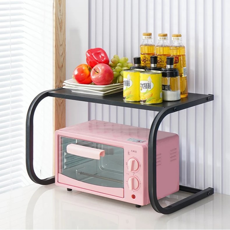 Microwave Oven Rack Multifunctional Kitchen Shelf Space Saving Storage