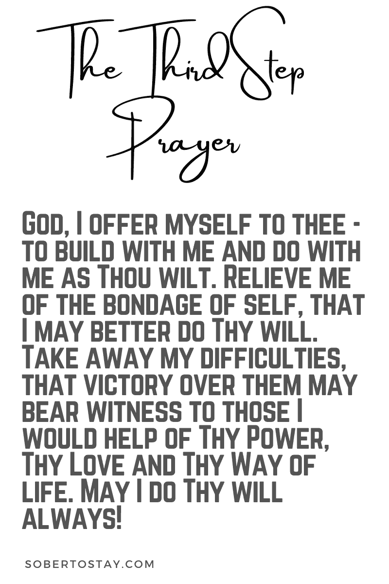 Third Step Prayer AA An Unbeatable Mental Shift SOBERTOSTAY