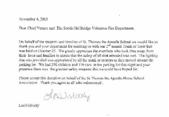 Letters of Appreciation