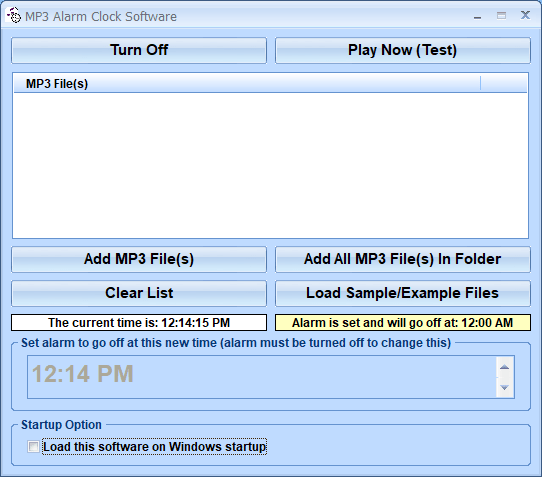 MP3 Alarm Clock Software