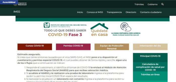 Permiso Covid19 del IMSS ahora se puede tramitar por