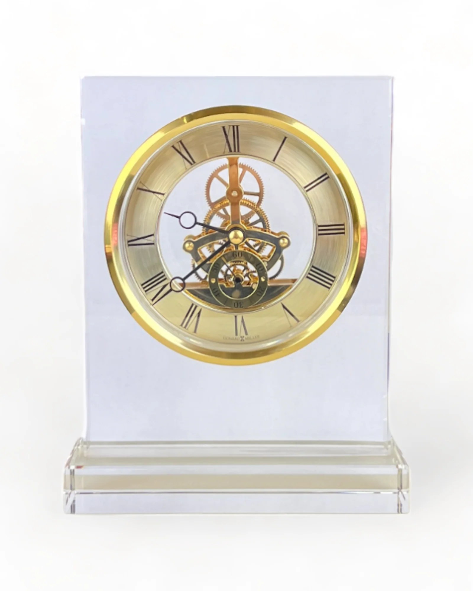 Howard Miller Glass Desk Clock SO. by Sora Saud