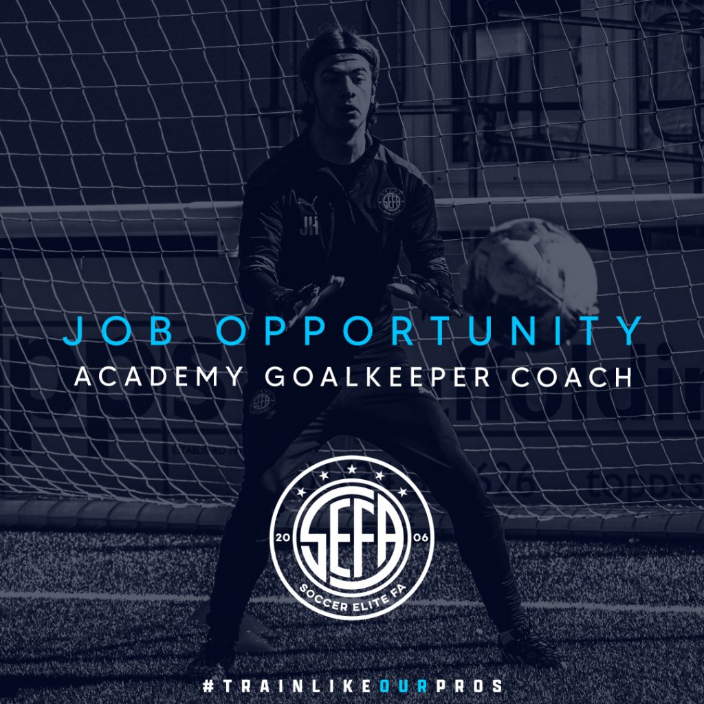 Job Opportunity Goalkeeper Coach Soccer Elite FA