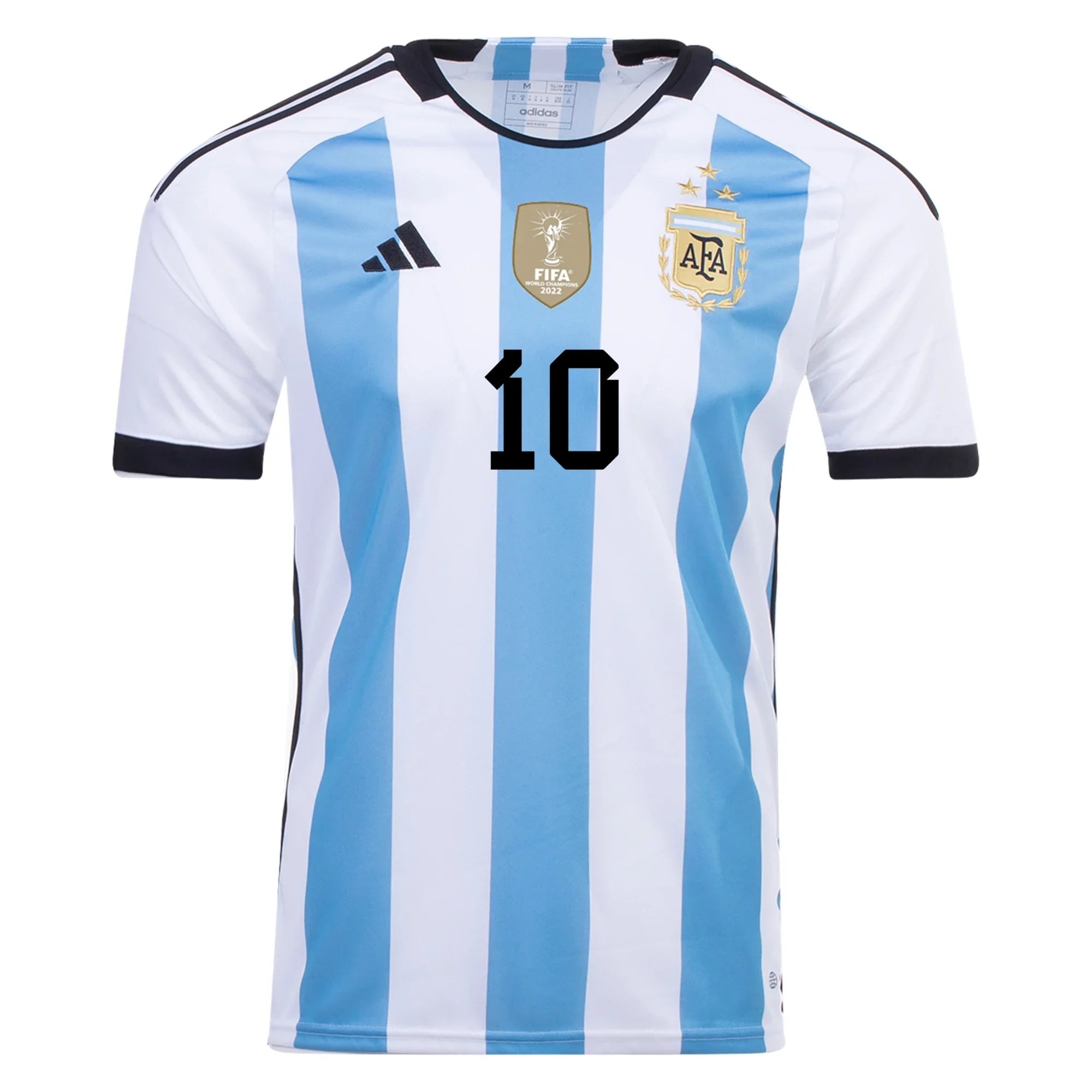Adidas Herren Lionel Messi Argentinien Drei Sterne 22/23 Heimtrikot soccerjersey.de