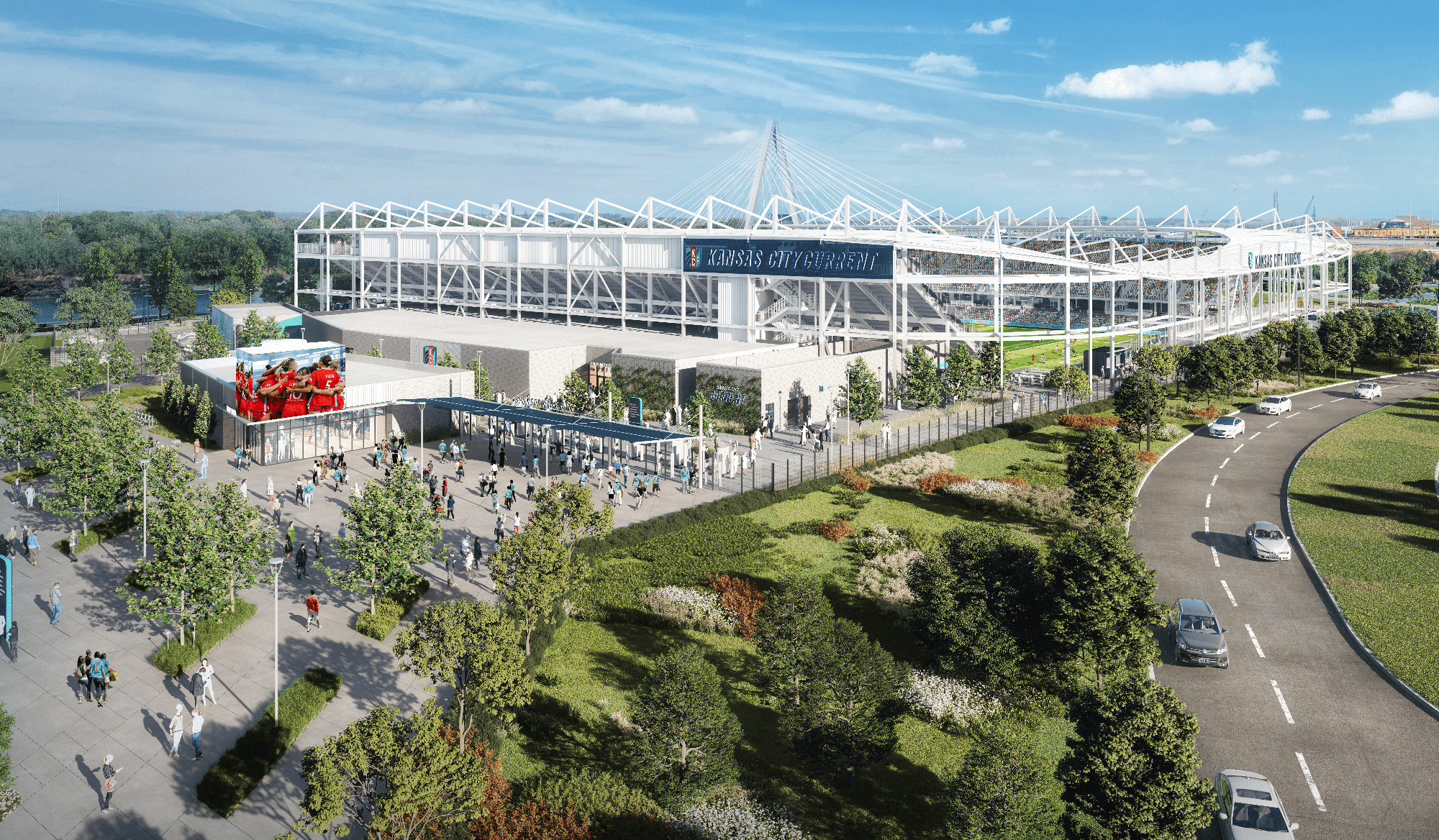 New Kansas City Current stadium renderings posted Soccer Stadium Digest