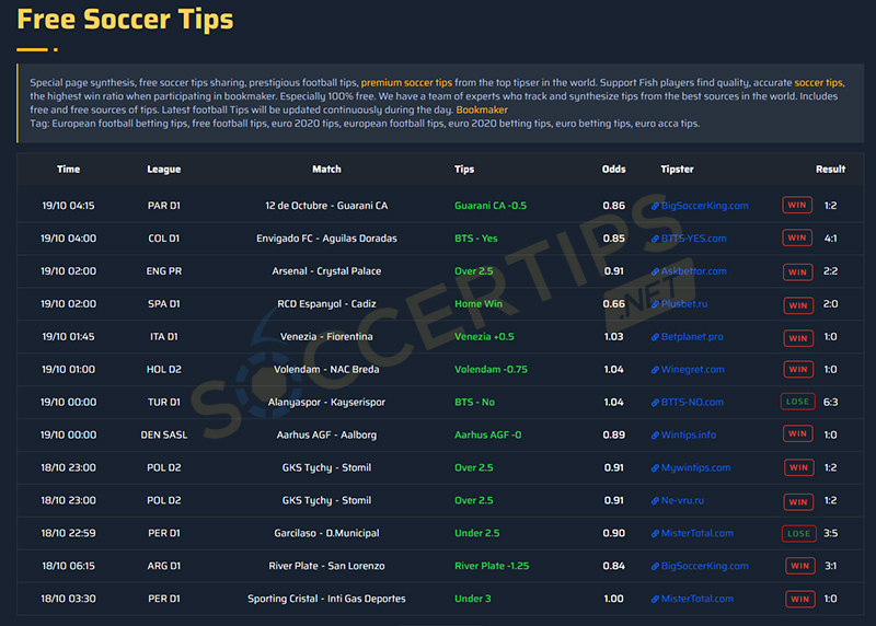 Free Football Betting Tips Highest Win Rate Today Soccer Tips