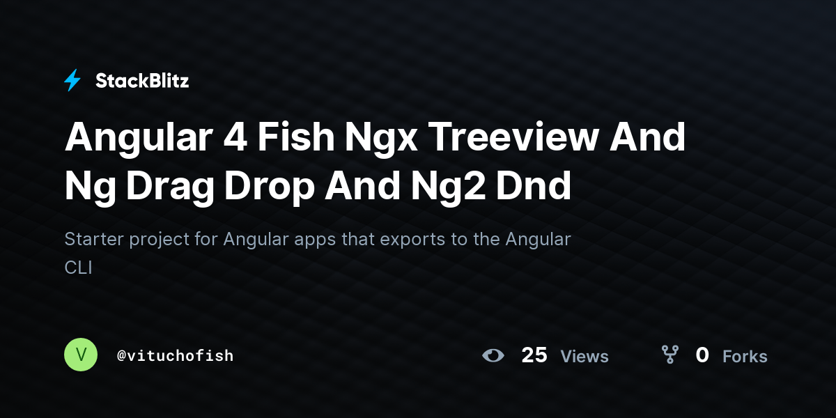 Angular 4 Fish Ngx Treeview And Ng Drag Drop And Ng2 Dnd StackBlitz