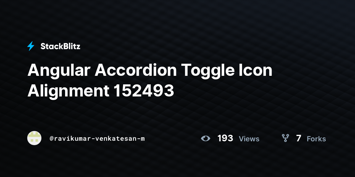 Angular Accordion Toggle Icon Alignment 152493 StackBlitz