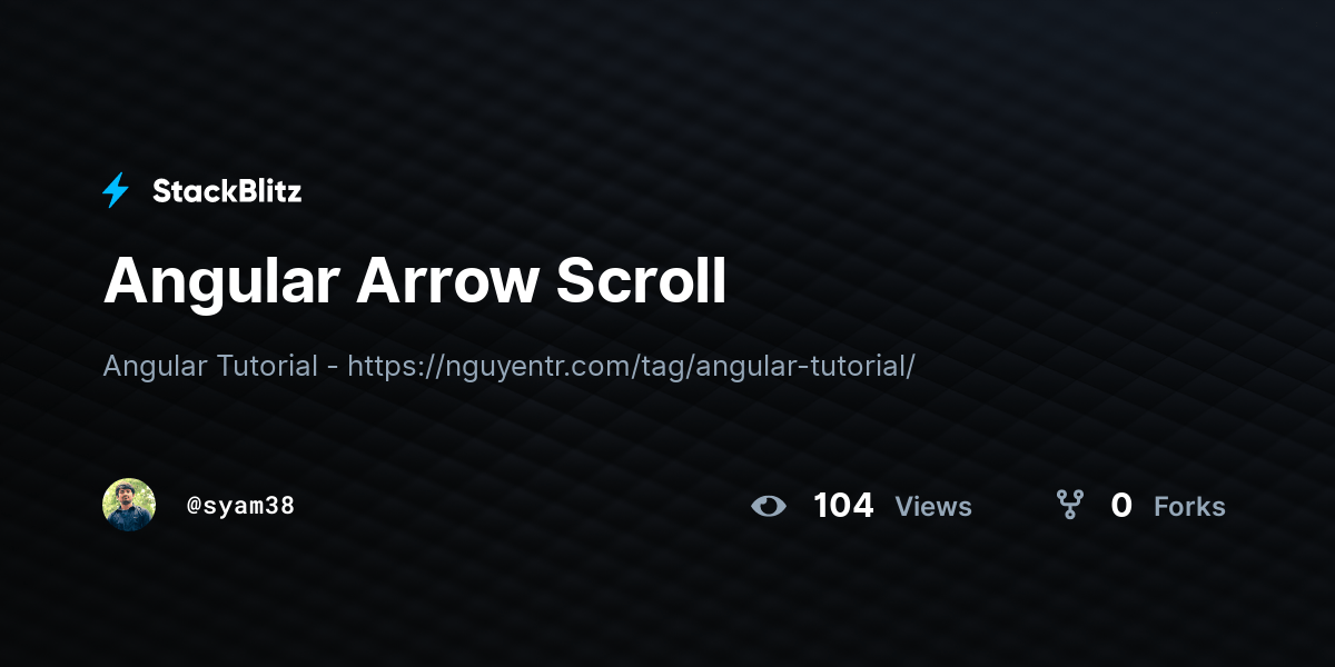 Angular Arrow Scroll StackBlitz
