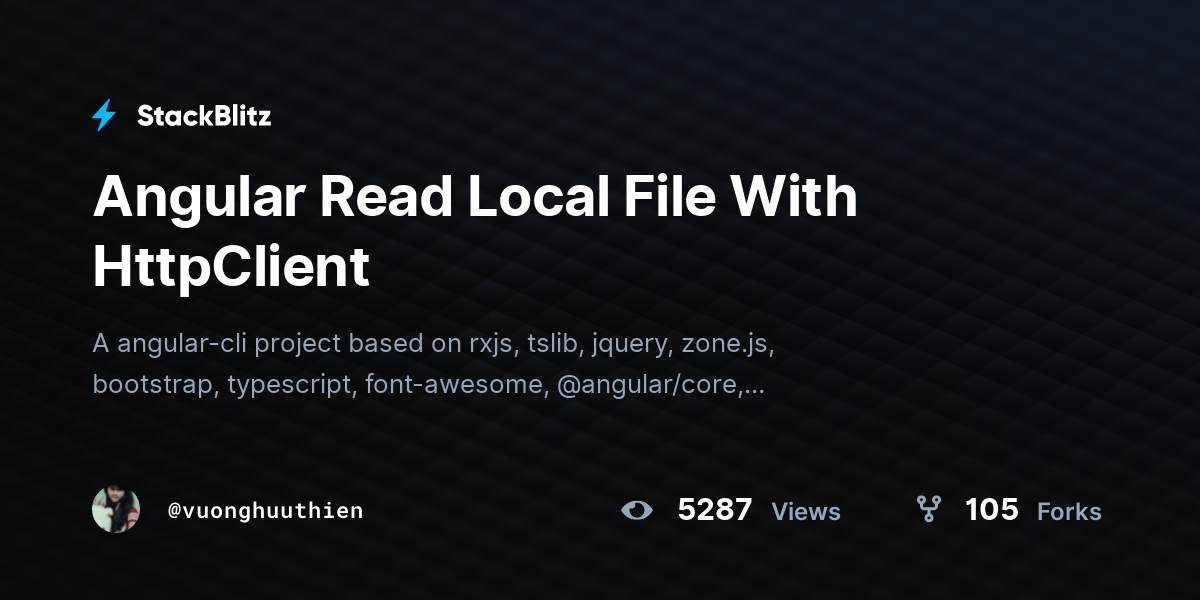Angular Read Local File With HttpClient StackBlitz