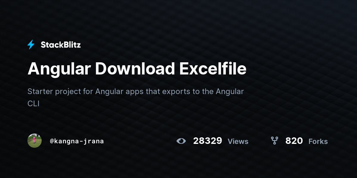Angular Download Excelfile StackBlitz