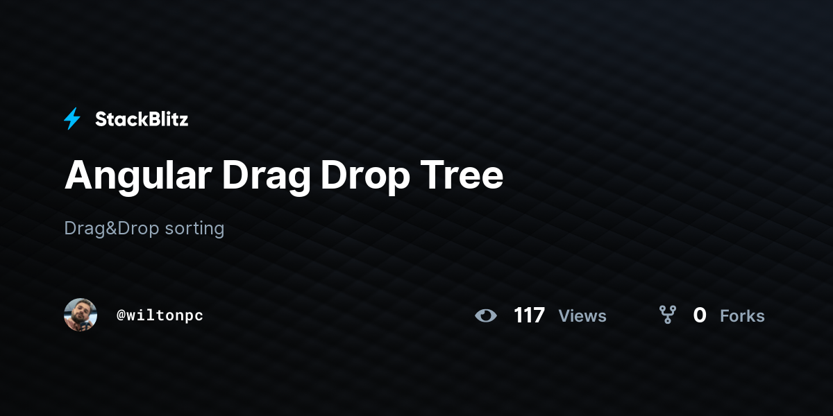 Angular Drag Drop Tree StackBlitz