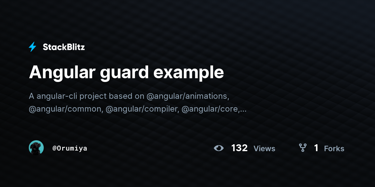 Angular guard example StackBlitz