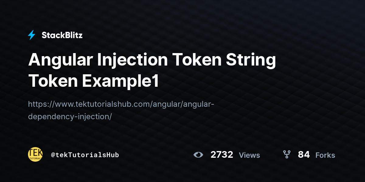 Angular Injection Token String Token Example1 StackBlitz