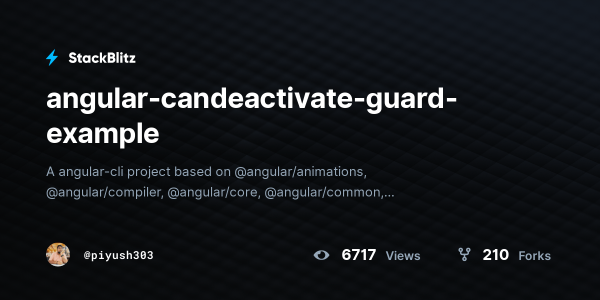 angularcandeactivateguardexample StackBlitz