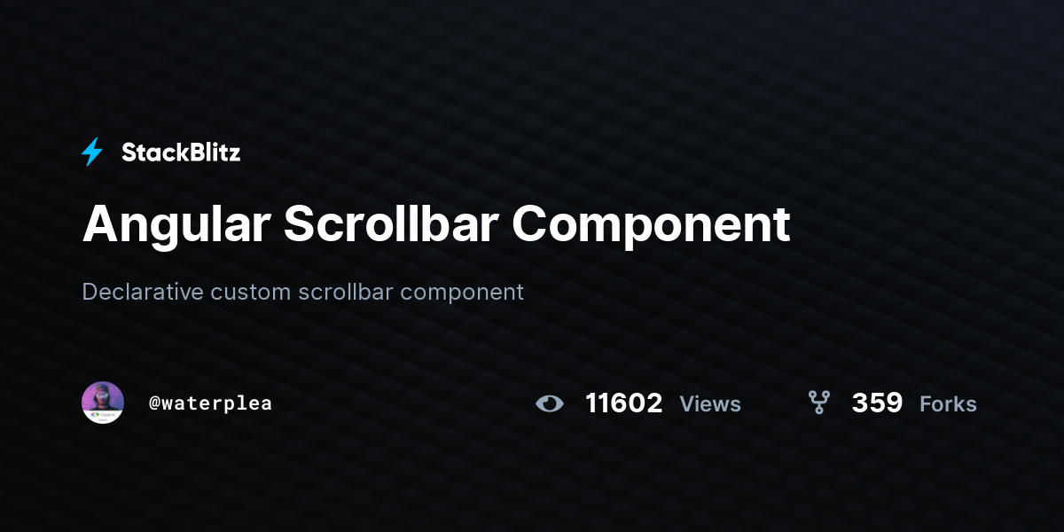 Angular Scrollbar Component StackBlitz