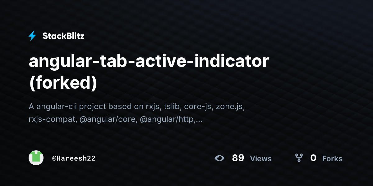 angulartabactiveindicator (forked) StackBlitz