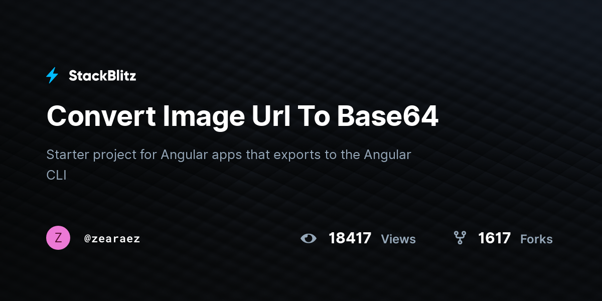 Convert Image Url To Base64 StackBlitz