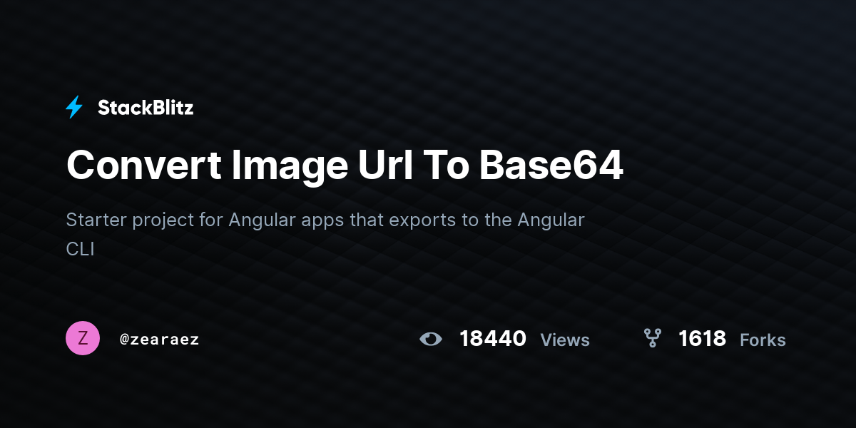 Convert Image Url To Base64 StackBlitz
