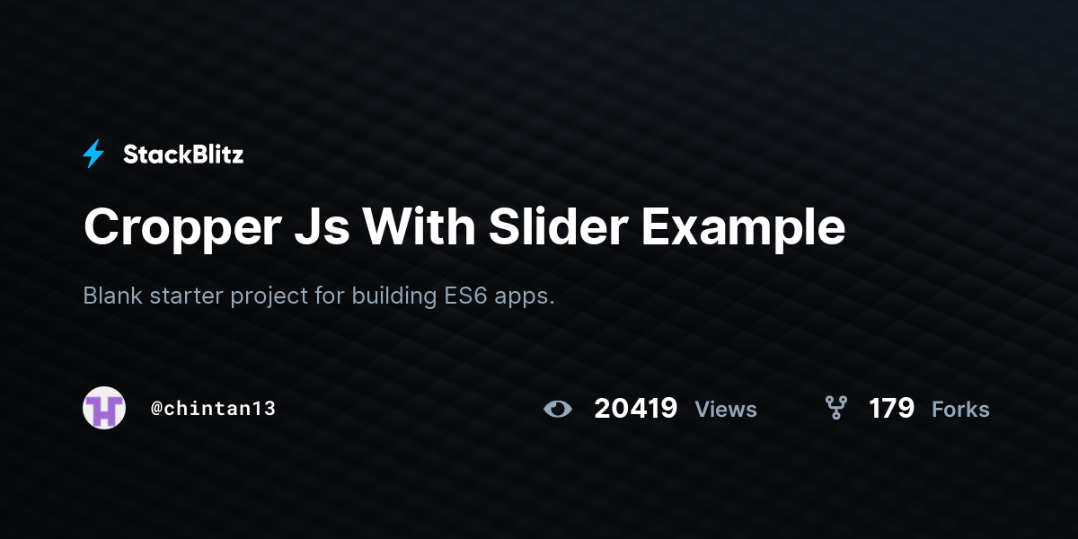Cropper Js With Slider Example StackBlitz