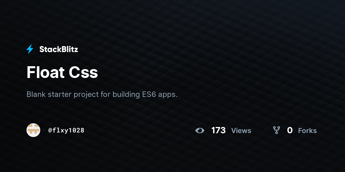 Float Css StackBlitz
