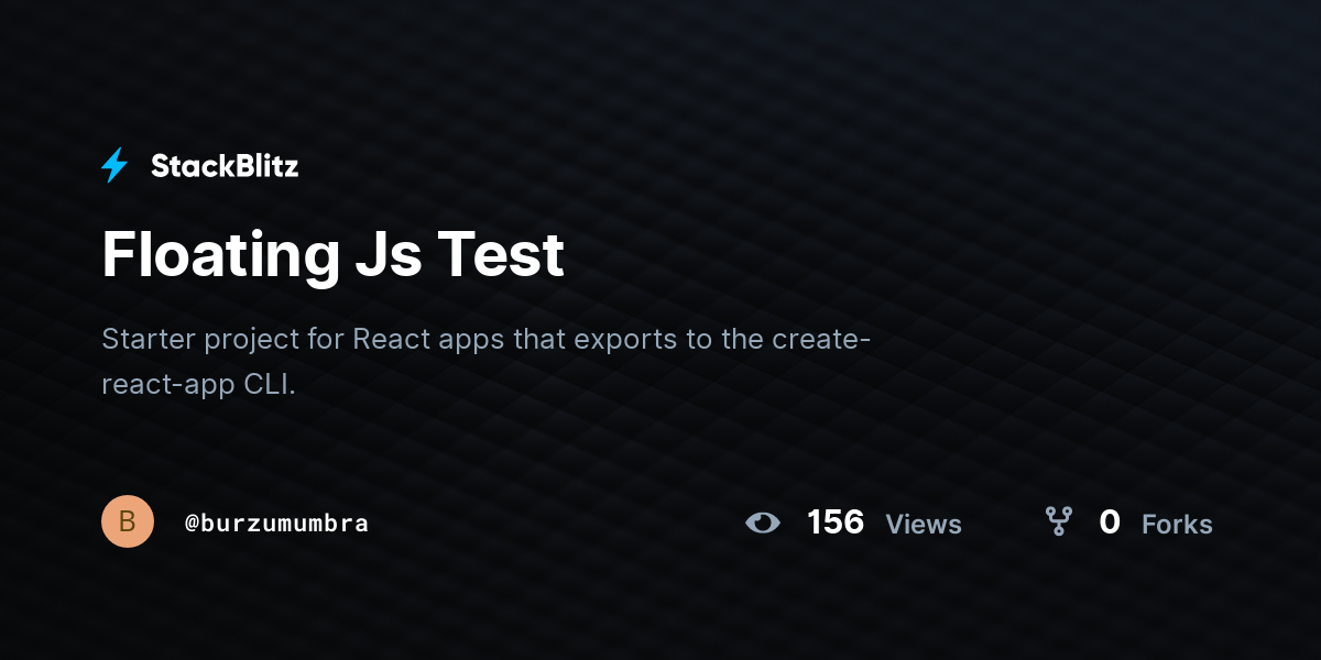 Floating Js Test StackBlitz
