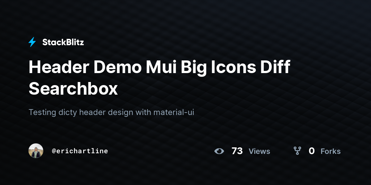 Header Demo Mui Big Icons Diff Searchbox StackBlitz