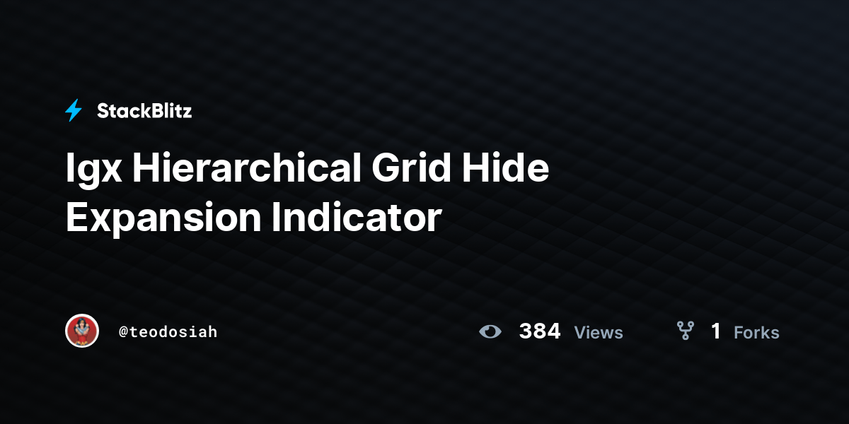 Igx Hierarchical Grid Hide Expansion Indicator StackBlitz