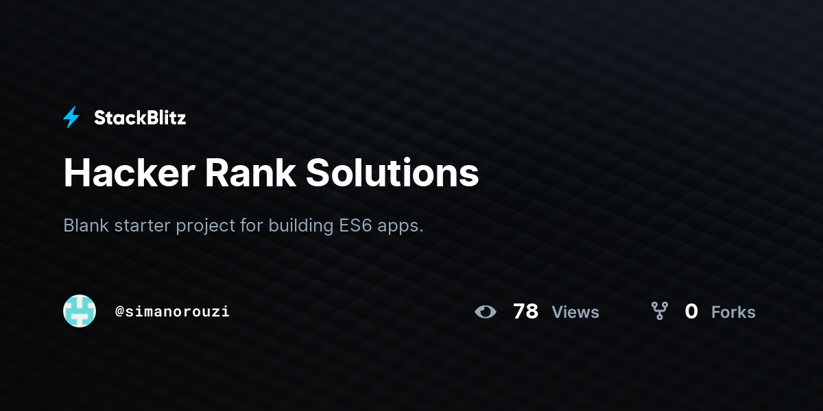 Hacker Rank Solutions StackBlitz