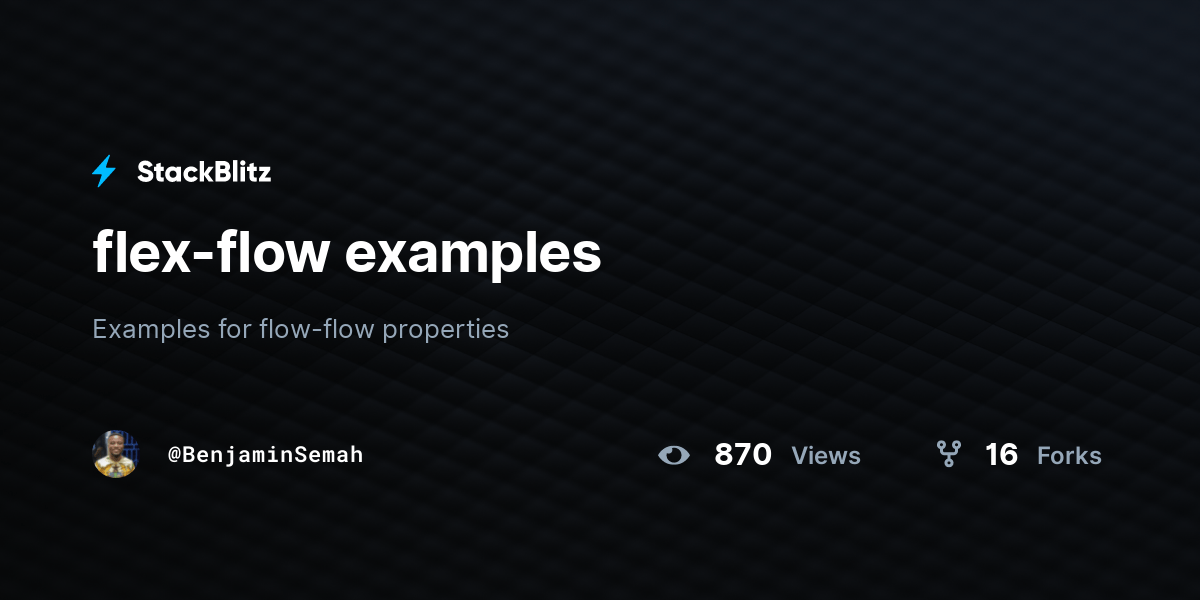 flexflow examples StackBlitz