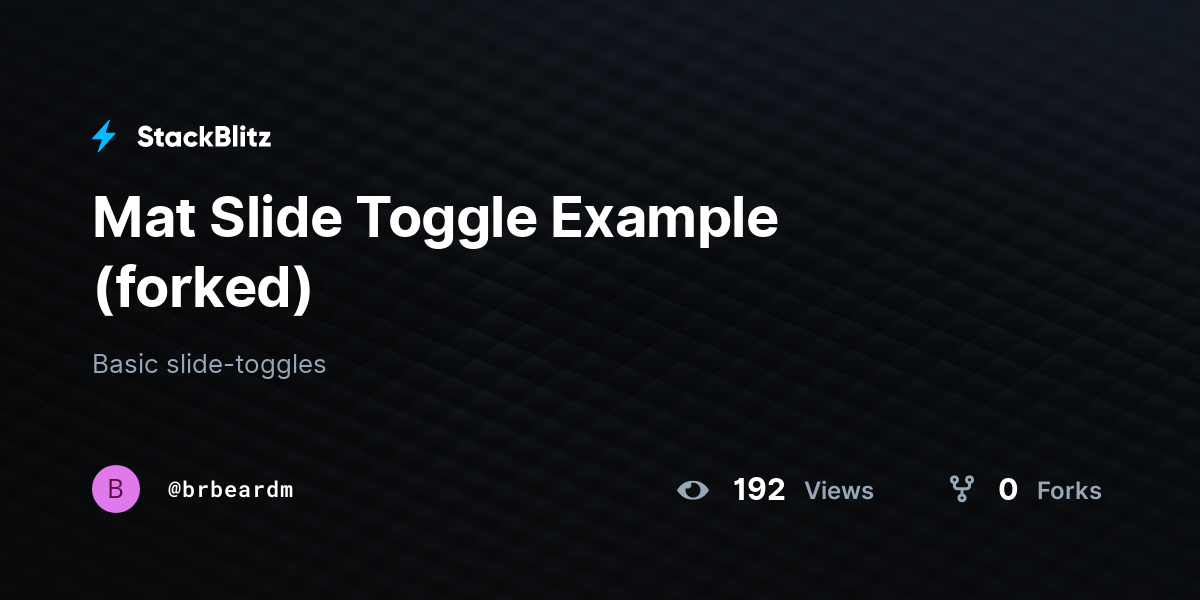 Mat Slide Toggle Example (forked) StackBlitz
