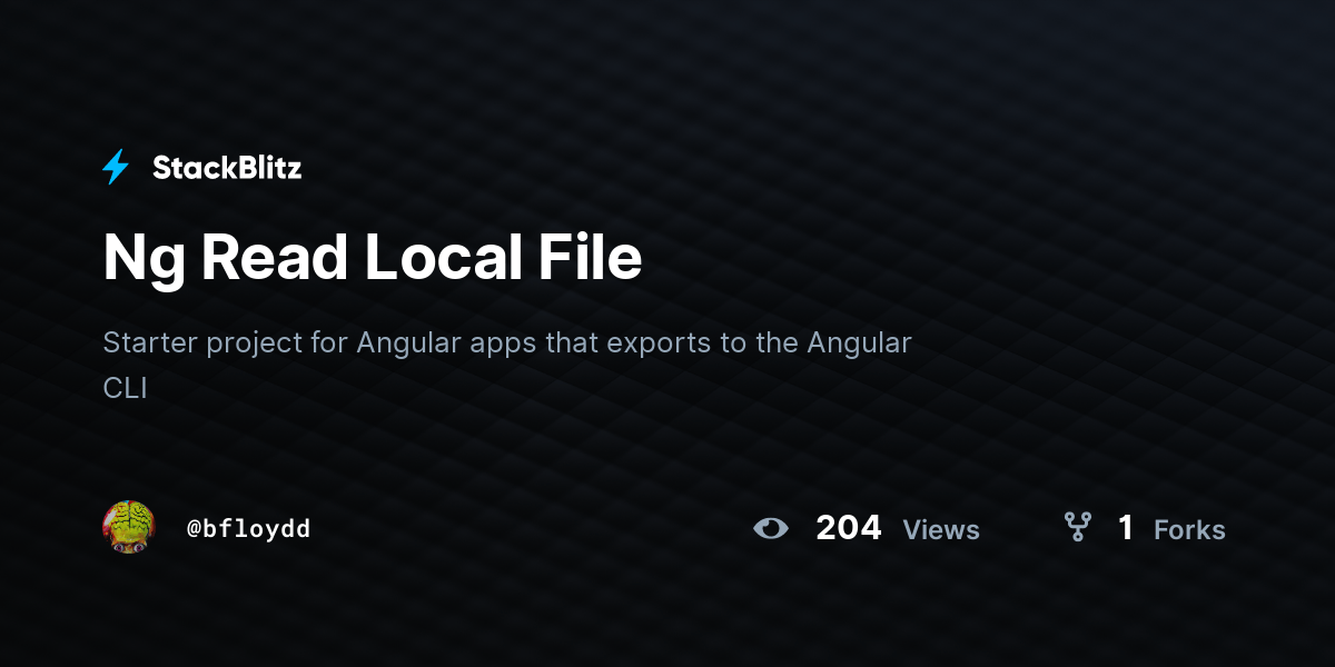 Ng Read Local File StackBlitz
