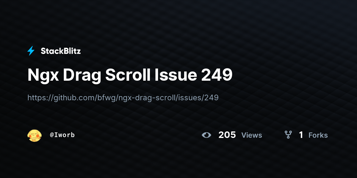Ngx Drag Scroll Issue 249 StackBlitz
